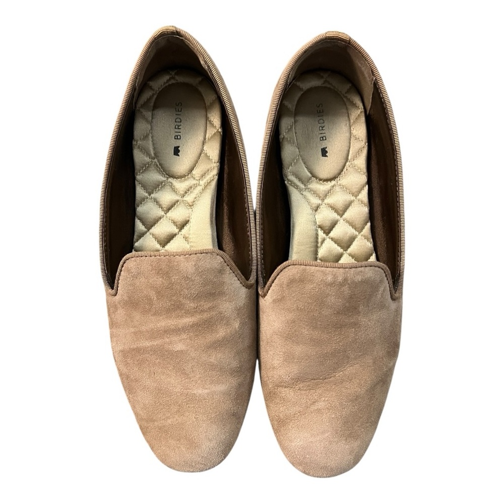 Birdies The Starling Suede Slip On Flat Loafers in Latte Size 7.5